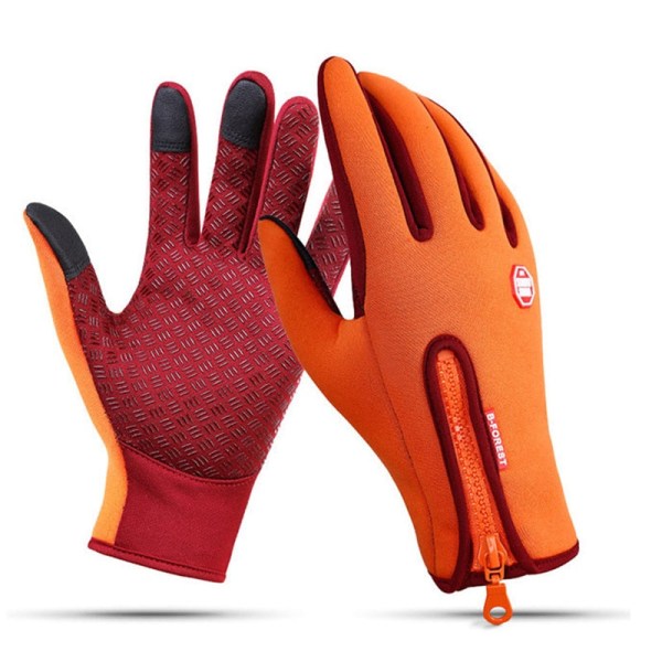 Moto Touch Screen Motorcykel Racing Ridhandskar Vinter Motorcykel Handskar Vinter Thermal Fleece Fodrade Vattentäta Uppvärmda Guantes Rose Red L