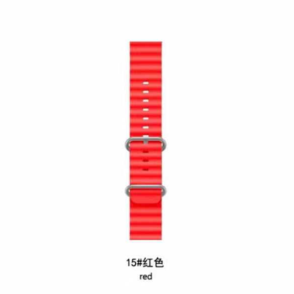 Klockarmband för Apple Watch iWatch 42/44/45/49 S10 46mm universal röd