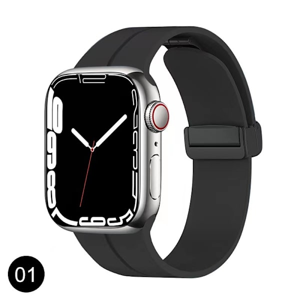 Klockarmband för Apple Watch iWatch 38/40/41/42 S10 SM Svart