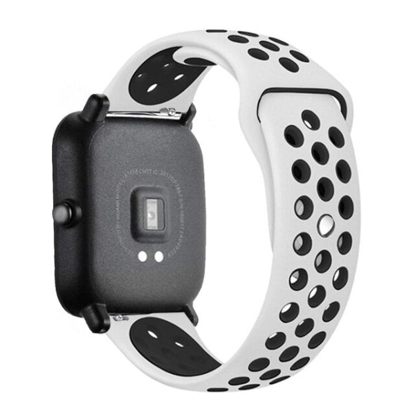 20mm/22mm silikonband för Amazfit GTS/2/2e/GTS2 Mini/GTR 42mm/47mm/GTR2/2e/stratos 2/3 Sportklocka Watch Amazfit bip-rem white black 20mm watch band