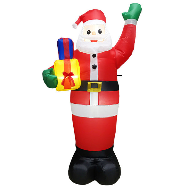 Jul Uppblåsbar Modell Lysande Uppblåsbart Träd Äldre Snögubbe Uppblåsbar Modell Gård Semesterdekoration Dekorationsrekvisita 1.8 M Gift Pack old man Suitable Standard