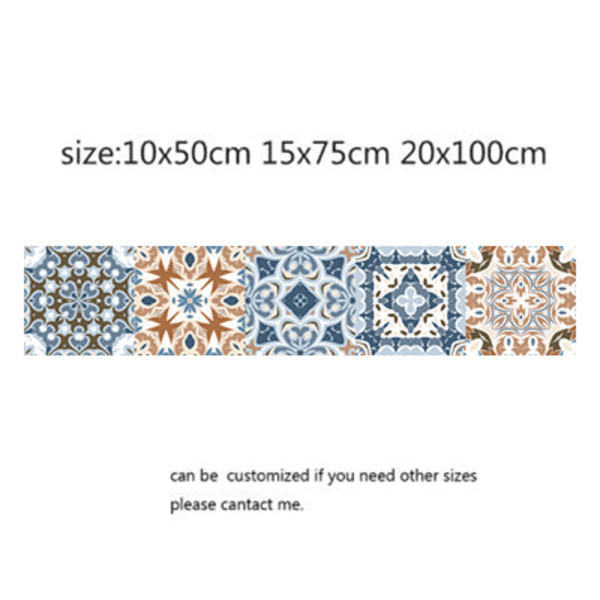 Retro Vintage Kakeldekaler Badrum Kök Tvättbara Vattentäta PVC Väggdekaler Heminredning Väggdekorationer 4 15x75cm