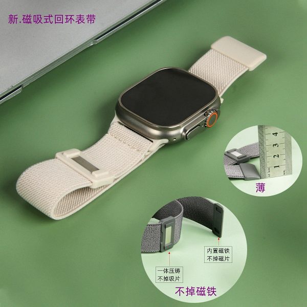 Klockarmband för Apple Watch iWatch S1-S9:38/40/41/S10:42MM Plast inre magnetiskt spänne Enfärgad stjärnfärg