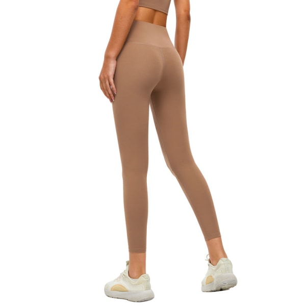 Sports Tights Nude Feel Løbe Yderbeklædning Fitness Bukser Lulu Yoga Bukser Dame Høj Talje Hofte Løft Fersken Bukser Black- XL
