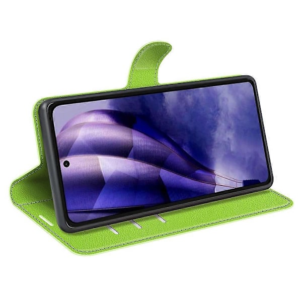 För HMD Skyline Fodral Litchi Textur Stötsäkert Läder Plånbok Telefonfodral - Blå Green