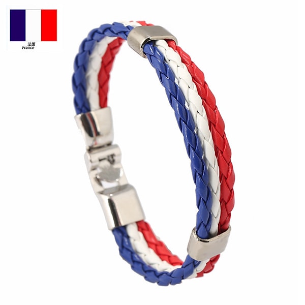 Ornament Vævet Flag Flag Farve Læderarmbånd Pu Imitation Armbånd VM Landearmbånd Lithuania