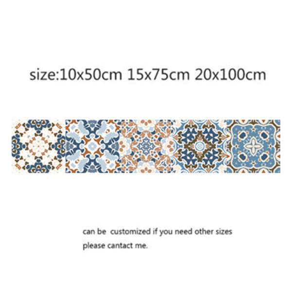 Arabialaistyyliset mosaiikkilaattatarrat olohuoneeseen keittiöön retro 3D vedenpitävä seinätarra kylpyhuoneen sisustus tee-se-itse liimattava tapetti 13 20x100cm