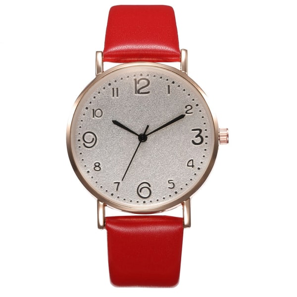 Enkelt watch för kvinnor Casual Student Quartz Watch Red