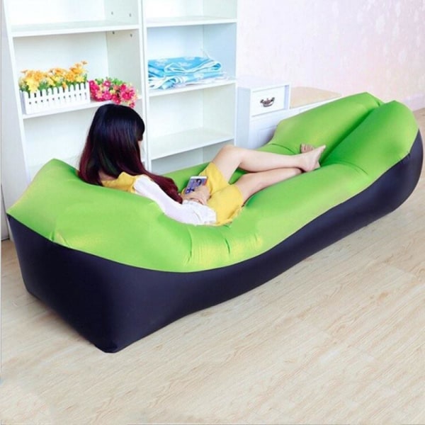 Lazy Lay Bag Högkvalitativ snabb uppblåsbar Lazy Sofa Lounger Air Sofa Unicorn Bean Bag Stol Outdoor Beach Lounger Blue M