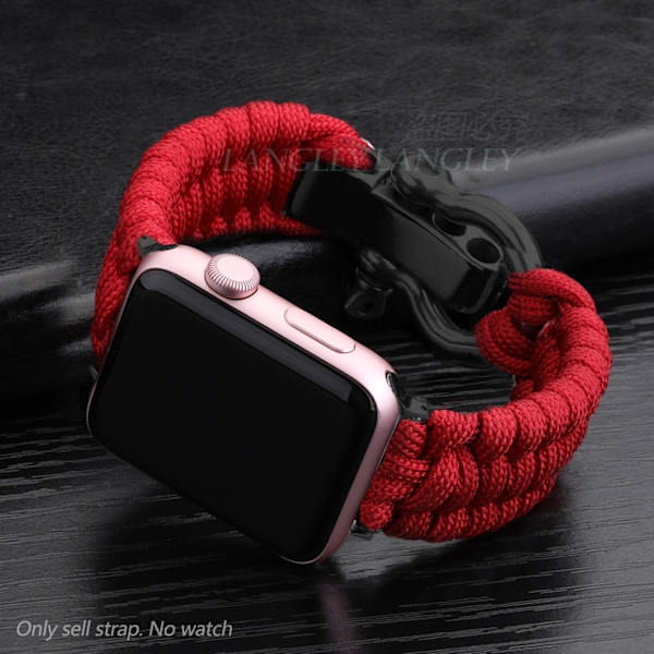 Kellon ranneke Apple Watch iWatch 38/40/41mm L koko tummanpunainen