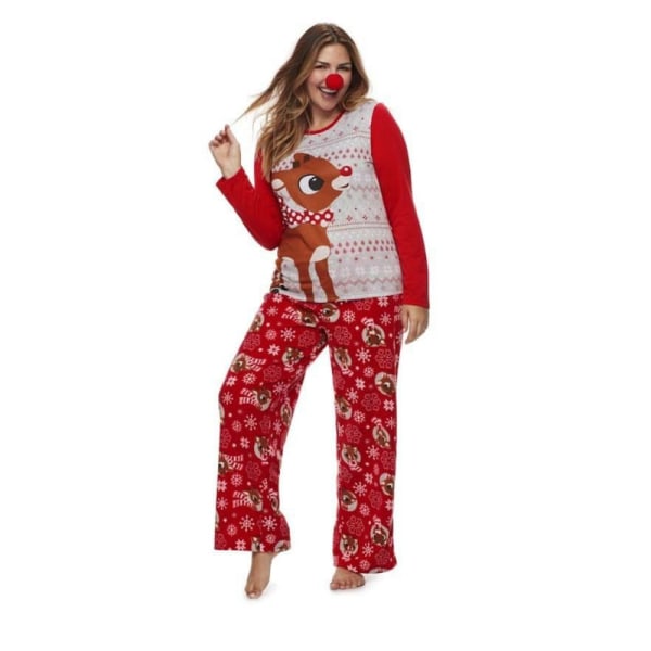 Julpyjamas Matchande Familjepyjamas Rött Set Män&Kvinnor&Barn&Baby Långärmad Pyjamas Sovkläder Nattkläder 18-24M