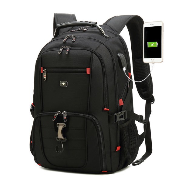 Sport Swagger Bag Utomhusutrustning Klättervandringsväskor Ryggsäckar för vuxna eller studenter Black without LOGO 16in