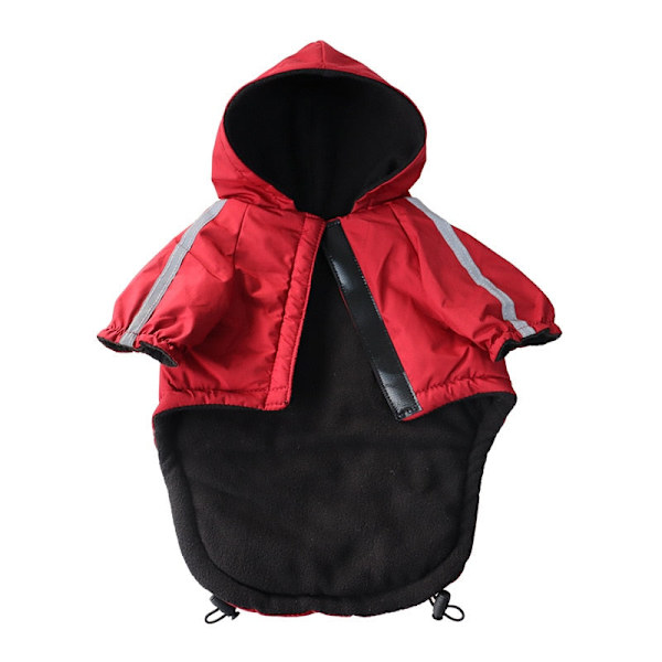Höst Vinter Husdjur Hund Vattentät Varm Jacka Bomull Hooded Jacka The Dog Face Små Hundar Katt Reflex Husdjurskläder Vinterjacka Red XL