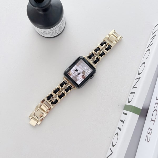 Urrem til Apple Watch iWatch 38/40/41mm guld+sort