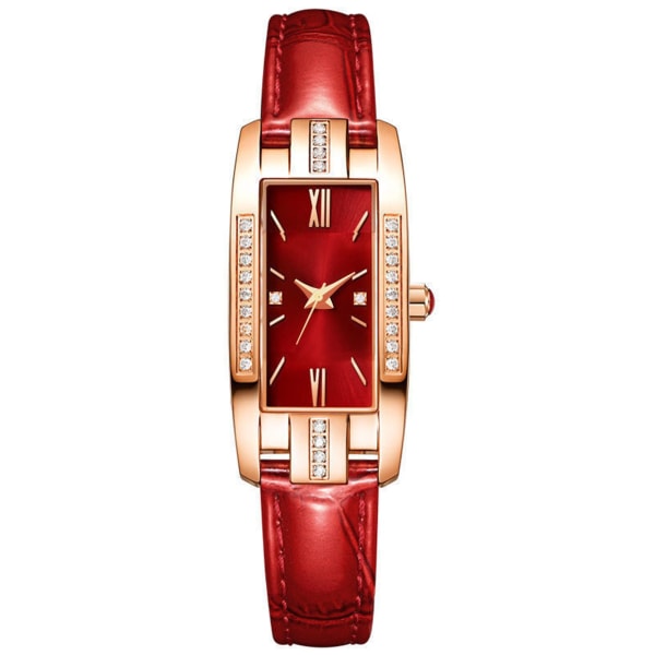 Fashion Retro Overkommeligt Luksusur Dameur Red