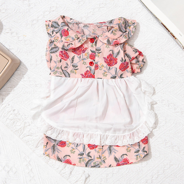 Lemmikkieläinten vaatteet Koiran vaatteet Lemmikkieläimen hame Kissavaatteet Maid skirt-pink L