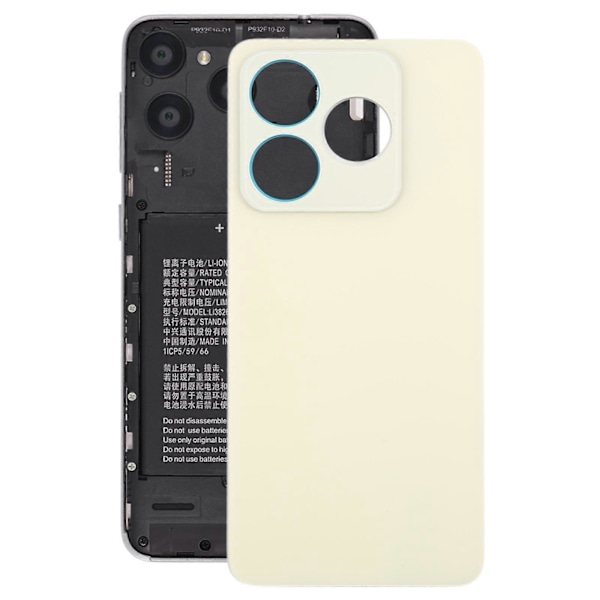 För ZTE Blade V60 Design Z2350 Glas Batterilucka med Lim