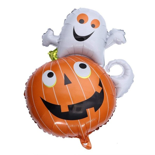 Halloween pumpa spökballonger Halloween dekorationer Spindelfolie ballonger Uppblåsbara leksaker Fladdermus Globos Halloween festtillbehör 1pcs 18inch1