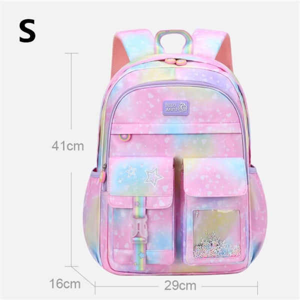 Lasten koululaukut tytöille Lasten reppu Peruskoulu Ortopediset koulureput Prinsessa reppu Koululaukku reppu Sac Mochila L pink