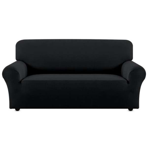 22 enfärgade funda soffa elastisk 1 2 3 4 sits Soffa cover lounge black2 2seat ( 145-185cm )