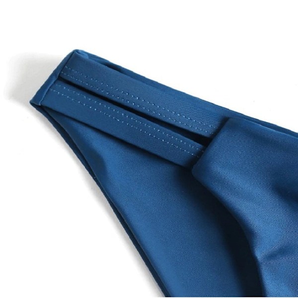 Flickbaddräkt Bikini Delad Enfärgad Sexig Dam Baddräkt Blue S