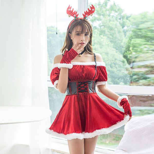 Julkläder Dam Sexiga Julunderkläder Uniform Kostym Passion Bunny Cosplay Japansk Halloween Uniform 9718 Average size