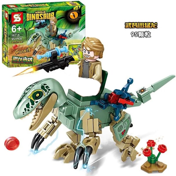 Præhistorisk Planet Jurassic Age Dinosaur Klods Kompatibel Legodinosaur Udviklingslegetøj Byggeklodser Legetøj Gaver Dreng 9 No box