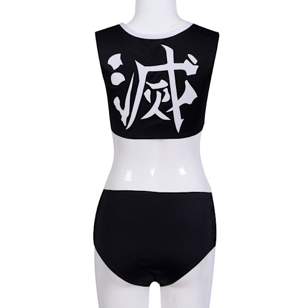 Demon Slayer Shinobu Kocho Cosplay Kostym Baddräkt Kimetsu no Yaiba Kimono Agatsuma Zenitsu Bikini Strand Anime Sommarset A3 S