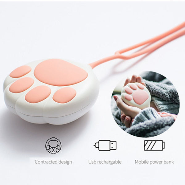 Mini Sød Håndvarmer Vintervarmer Håndvarmer Genopladelig USB Power Bank Opladning Bærbar Handy Varmende Calentador til Piger CatPow3000mah