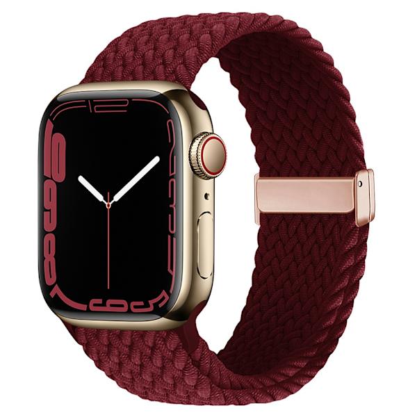 Klockarmband för Apple Watch iWatch 38/40/41mm vinröd