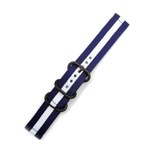 Släpp watch för män kvinnor Premium nylon NATO watch med svart rostfritt spänne -18 mm, 20 mm, 22 mm, 24 mm Blue 18mm