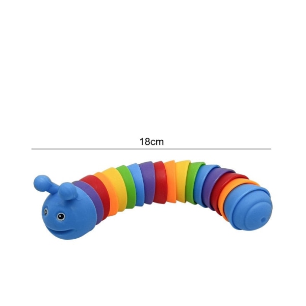 18CM 14CM Färgglad Fidget Toy Slug Ledad flexibel 3D Slug Hummer Shark Fidget Toy Relief Anti-ångest Sensoriska barnleksaker 18cm-10