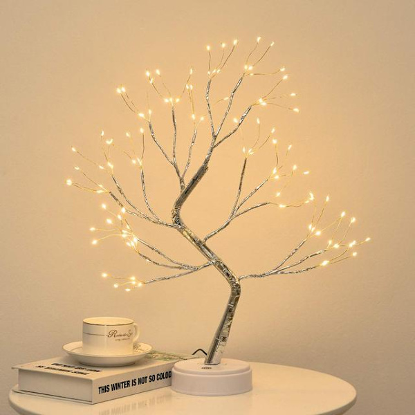 LED Fairy Nattlys LED Juletre Nattlampe Batteri USB Drevet Nattbordslampe Studielampe For Rom Pult Feriebelysning Dekor 10 USB Battery Power
