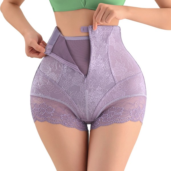 Body Shapewear Trosor Spets Body Shaper Shorts Hög midja Magkontroll Trosor Belly Control Shapewear Shorts Beige SF2883 XL