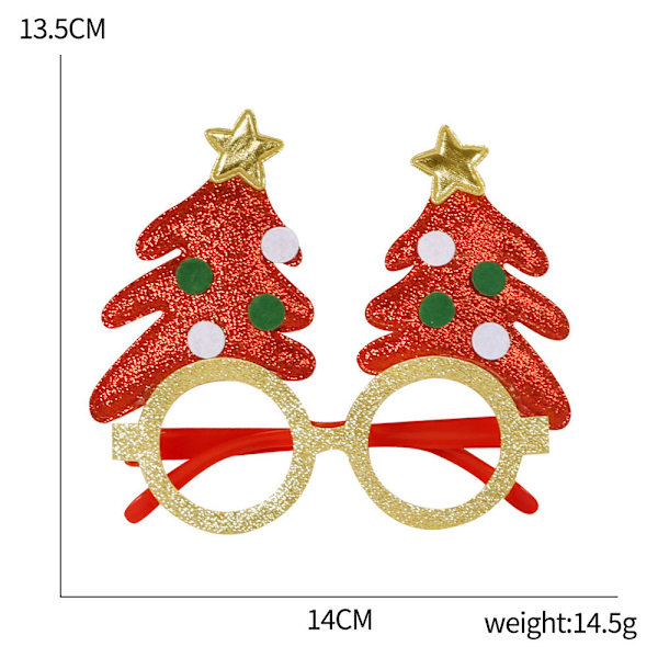 Julepynt Par Børnelegetøj Brilleramme Elgehorn Gammel Mand Lille Træ Julebriller Briller Dekorativ Billedramme Red face snowman small tree glasses