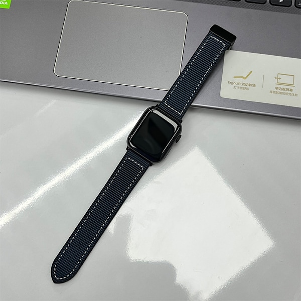 Klockarmband för Apple Watch iWatch 42/44/45/49mm Midnattsblå