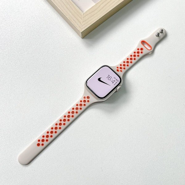 Kellon ranneke Apple Watch iWatch S10 42mm Tähtisumu Oranssi-Reikä