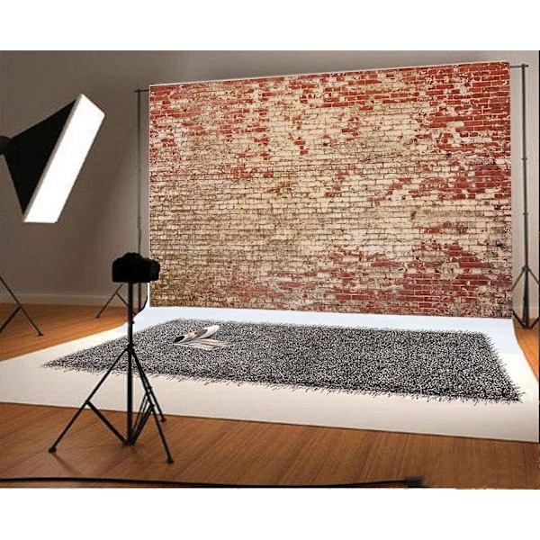 150x220 cm Bakgrund Vintage Tegelvägg Grunge Textur Brun Röd Färg Målad Konst Digital TV Foto För Fotografering