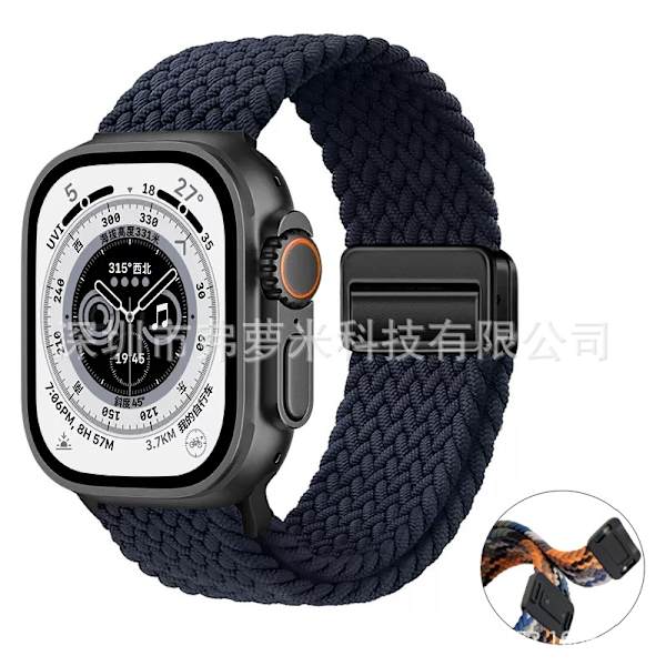 Klockarmband för Apple Watch iWatch 42/44/45/49mm Mörkblå