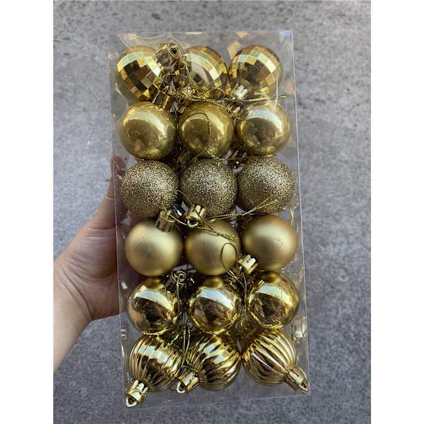 Julgranskulor Set 4cm Juldekorationer Julgransprydnad Specialformade Kulor 4cm36 gold