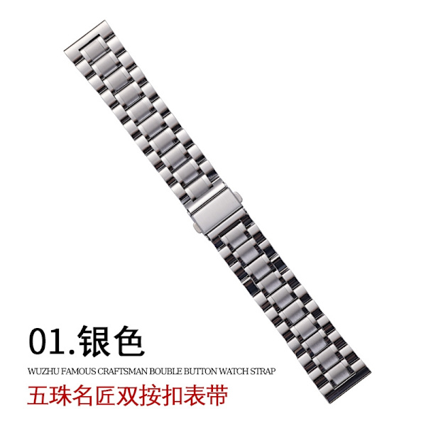 Klockarmband för Apple Watch iWatch för 38-40-41mm Silver viklås