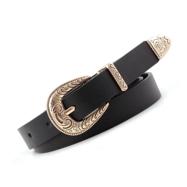 Dam Retro Stil Casual All Match Tunt Metallspänne Midjebälte Like the picture Camel