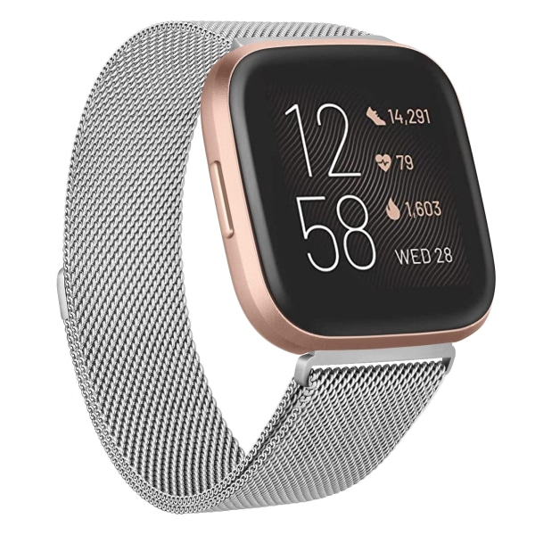 Metalrem til Fitbit Versa 2 Lite Sense-armbånd til Fitbit Versa 3-armbånd Milanese udskiftningsarmbånd urrem Rose Gold for Versa 3