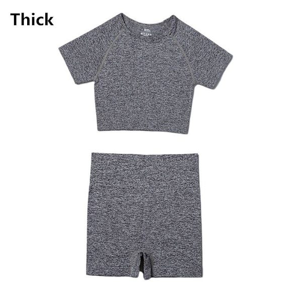 Jooga Kuntosetti Topit T-paita Rintaliivit Leggingsit Urheilusetti Naisille Gray Leggigns L
