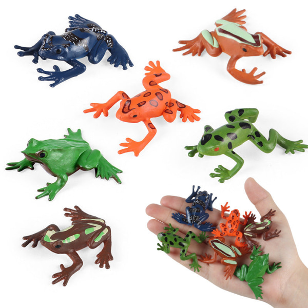 Mini Ocean Tropiska Fisk Modellset Simulering Solid Clownfisk Fairy Fish Fox Fish Barns Undervisningsleksaker DT mini grassland wildlife A(6 sets)
