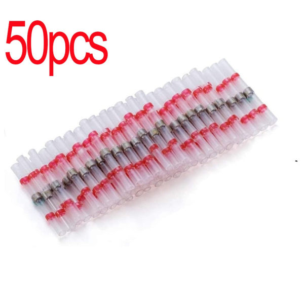 200/100/50 kpl Vedenpitävä Juotos Tiiviste Lämpöliitin Kutisteliittimet Korvakeliittimet Sähköjohto Auton Eristetty Liitin As photo white 100pcs