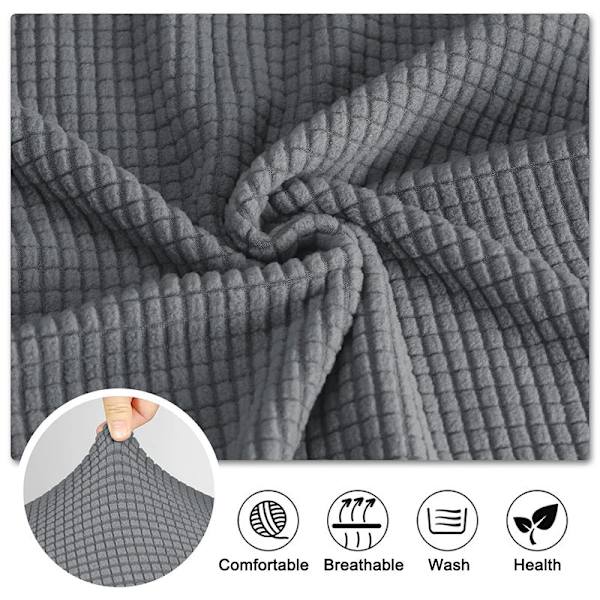 Selkänojaton vuodesohvan päällinen Polar fleece ilman käsinojia Painetut päälliset Joustava suojus Taitettava huonekalujen koristelu Penkinpäälliset Grey L Size