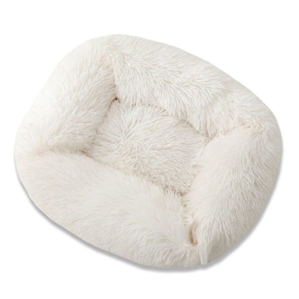 Mjuk Lång Plysch Hundsäng Vinter Kattsäng Chihuahua Yorkie Valpkudde Liten Hundsäng Varma Husdjurssoffor För Hundar Katter White XS