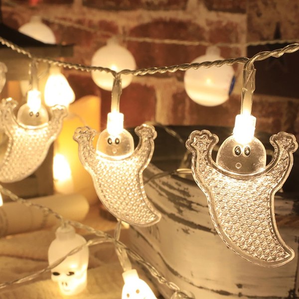 LED Halloween Ljusslinga Pumpa Fladdermus Dödskalle Ljus Skräck Halloween Hängande Dekoration För Hemfesttillbehör G 3m-20light