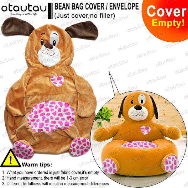 Barn Tecknad Sofföverdrag Sittsäck Stol Söt Puff Ottoman Fåtölj Soffa Mjuk Sammet Golvsits Puff Futon Barnmöbler Gåva strip rabbit
